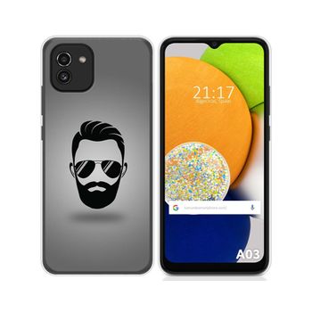 Funda Silicona Para Samsung Galaxy A03 Diseño Barba