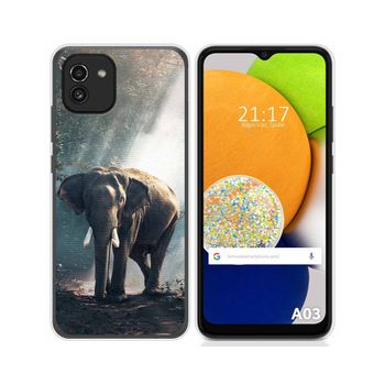 Funda Silicona Para Samsung Galaxy A03 Diseño Elefante