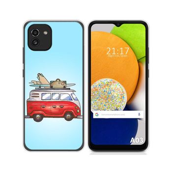 Funda Silicona Para Samsung Galaxy A03 Diseño Furgoneta