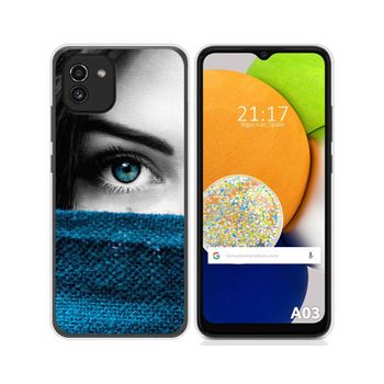 Funda Silicona Para Samsung Galaxy A03 Diseño Ojo