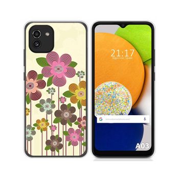 Funda Silicona Para Samsung Galaxy A03 Diseño Primavera En Flor