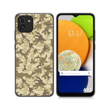 Funda Silicona Para Samsung Galaxy A03 Diseño Sand Camuflaje