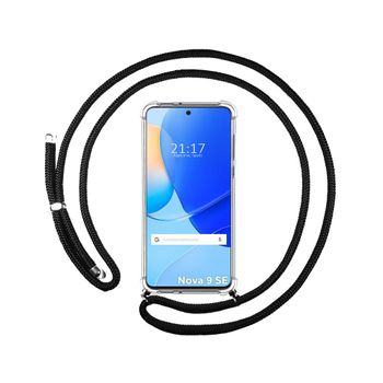 Funda Colgante Transparente Para Huawei Nova 9 Se Con Cordon Negro