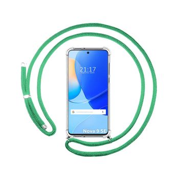 Funda Colgante Transparente Para Huawei Nova 9 Se Con Cordon Verde Agua