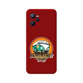 Funda Silicona Líquida Roja Para Realme C35 Diseño Adventure Time