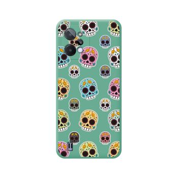 Funda Silicona Líquida Verde Para Realme C31 Diseño Catrina