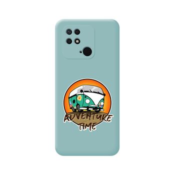 Funda Silicona Líquida Azul Para Xiaomi Redmi 10c Diseño Adventure Time