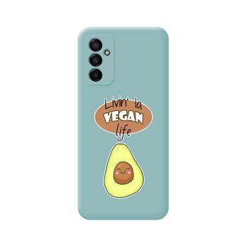 Funda Silicona Líquida Azul Para Samsung Galaxy M23 5g Diseño Vegan Life