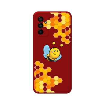 Funda Silicona Líquida Roja Para Samsung Galaxy M23 5g Diseño Abeja