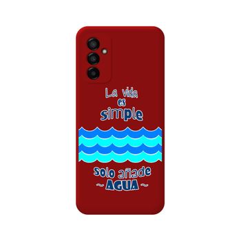 Funda Silicona Líquida Roja Para Samsung Galaxy M23 5g Diseño Agua