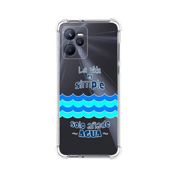 Funda Silicona Antigolpes Para Realme C35 Diseño Agua