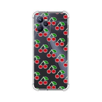 Funda Silicona Antigolpes Para Realme C35 Diseño Cerezas