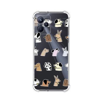 Funda Silicona Antigolpes Para Realme C35 Diseño Perros