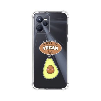 Funda Silicona Antigolpes Para Realme C35 Diseño Vegan Life