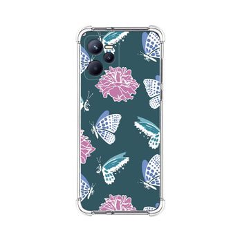 Funda Silicona Antigolpes Para Realme C35 Diseño Flores 10