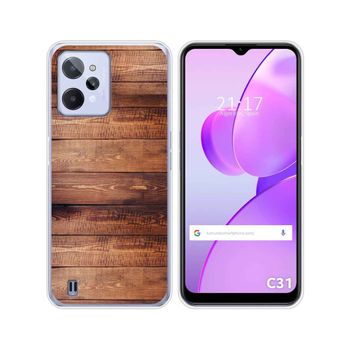 Funda Silicona Para Realme C31 Diseño Madera 02