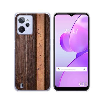 Funda Silicona Para Realme C31 Diseño Madera 05