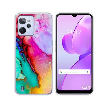 Funda Silicona Para Realme C31 Diseño Mármol 15