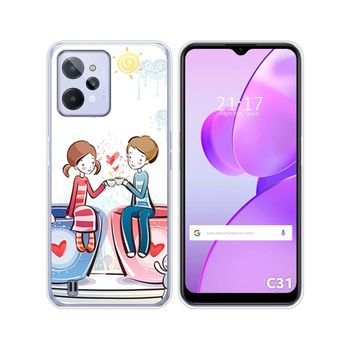 Funda Silicona Para Realme C31 Diseño Café