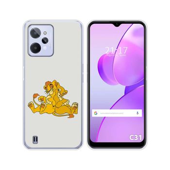 Funda Silicona Para Realme C31 Diseño Leones