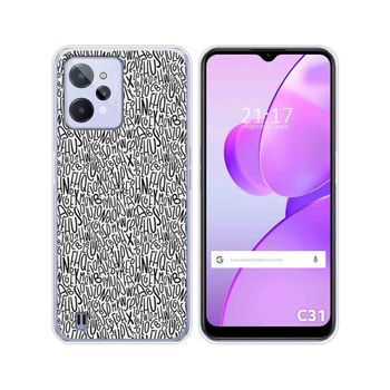 Funda Silicona Para Realme C31 Diseño Letras