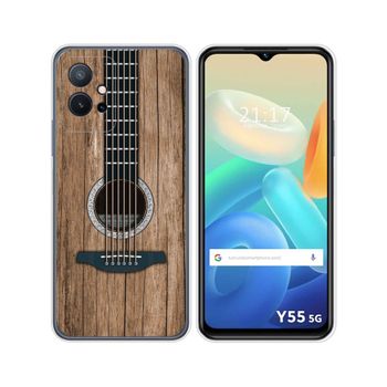 Funda Silicona Para Vivo Y55 5g Diseño Madera 11