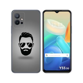 Funda Silicona Para Vivo Y55 5g Diseño Barba