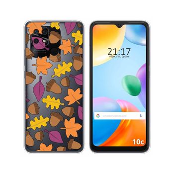 Funda Silicona Transparente Para Xiaomi Redmi 10c Diseño Otoño