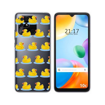 Funda Silicona Transparente Para Xiaomi Redmi 10c Diseño Pato