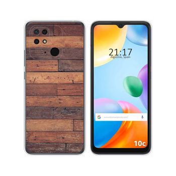 Funda Silicona Para Xiaomi Redmi 10c Diseño Madera 03