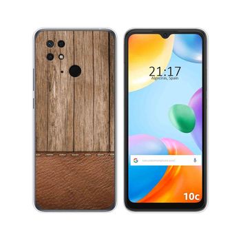 Funda Silicona Para Xiaomi Redmi 10c Diseño Madera 09