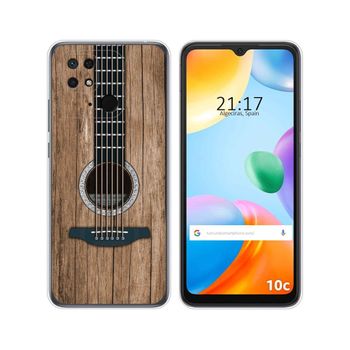 Funda Silicona Para Xiaomi Redmi 10c Diseño Madera 11