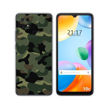 Funda Silicona Para Xiaomi Redmi 10c Diseño Camuflaje