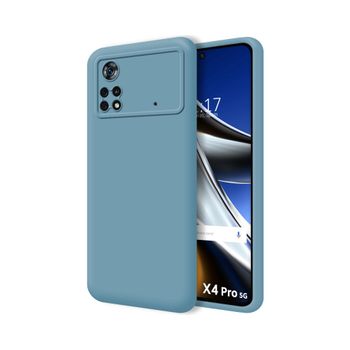 Funda Silicona Líquida Ultra Suave Para Xiaomi Poco X4 Pro 5g Color Azul