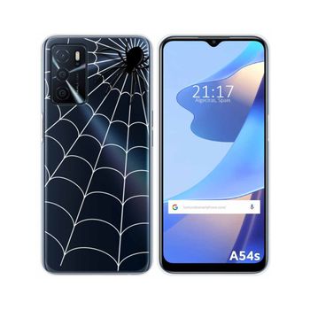 Funda Silicona Transparente Para Oppo A54s Diseño Araña Dibujos