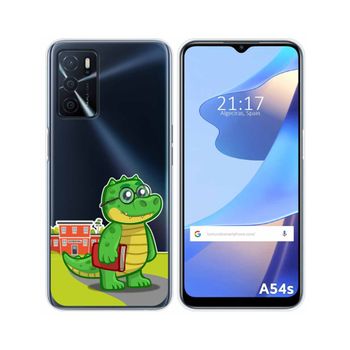 Funda Silicona Transparente Para Oppo A54s Diseño Coco Dibujos