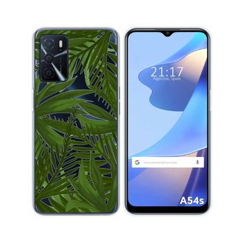 Funda Silicona Transparente Para Oppo A54s Diseño Jungla Dibujos