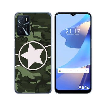 Funda Silicona Para Oppo A54s Diseño Camuflaje 01 Dibujos