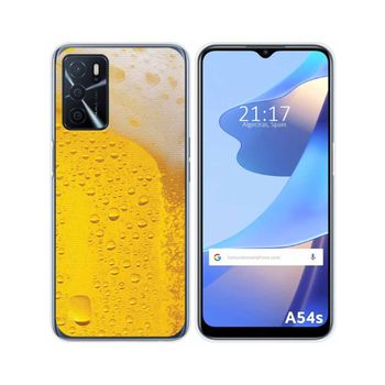 Funda Silicona Para Oppo A54s Diseño Cerveza Dibujos