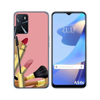 Funda Silicona Para Oppo A54s Diseño Brochas Dibujos