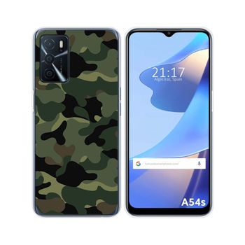 Funda Silicona Para Oppo A54s Diseño Camuflaje Dibujos