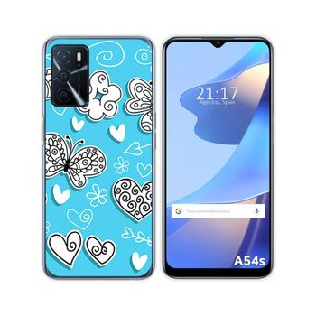 Funda Silicona Para Oppo A54s Diseño Mariposas Dibujos