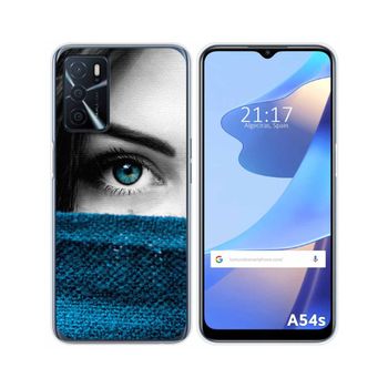 Funda Silicona Para Oppo A54s Diseño Ojo Dibujos