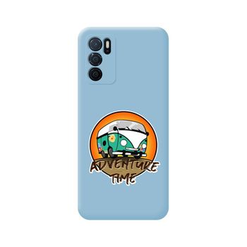 Funda Silicona Líquida Azul Para Oppo A54s Diseño Adventure Time Dibujos