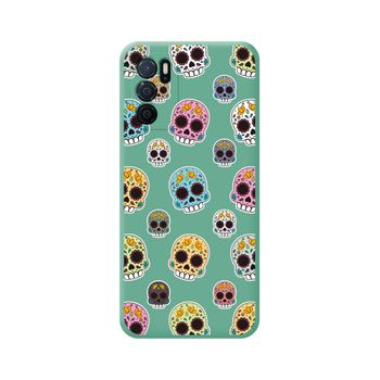 Funda Silicona Líquida Verde Para Oppo A54s Diseño Catrina Dibujos