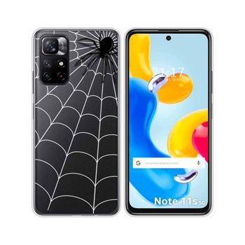 Funda Silicona Transparente Para Xiaomi Redmi Note 11s 5g Diseño Araña Dibujos