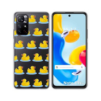 Funda Silicona Transparente Para Xiaomi Redmi Note 11s 5g Diseño Pato Dibujos