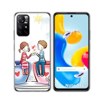 Funda Silicona Para Xiaomi Redmi Note 11s 5g Diseño Café Dibujos