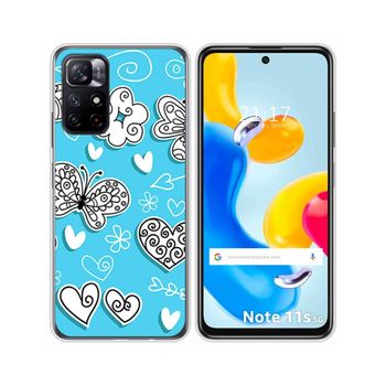 Funda Silicona Para Xiaomi Redmi Note 11s 5g Diseño Mariposas Dibujos