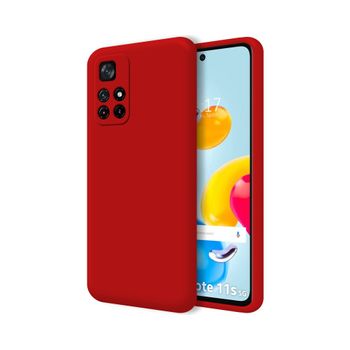 Funda Silicona Líquida Ultra Suave Para Xiaomi Redmi Note 11s 5g Color Roja